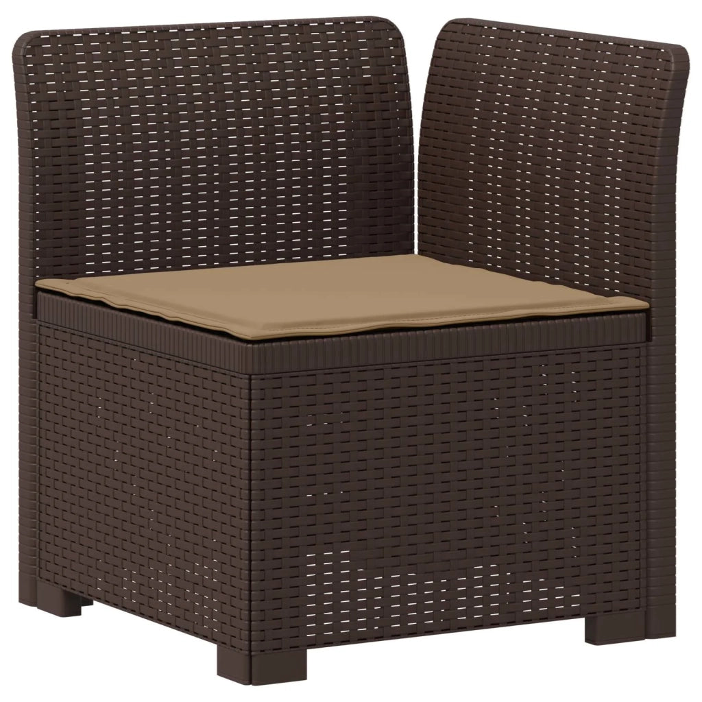 Divano da Giardino 6 Posti con Cuscini Aspetto Rattan PP 3444112