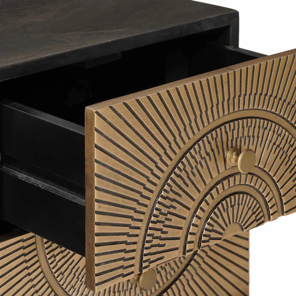 Mobile TV con cassetto con lo scaffale-Credenza per TV Ottone 105 x 30 x 50 cm