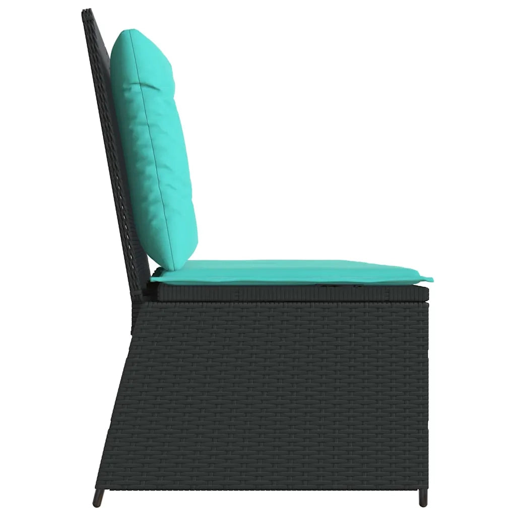 Panchina da giardino Nero polyrattan 3394475