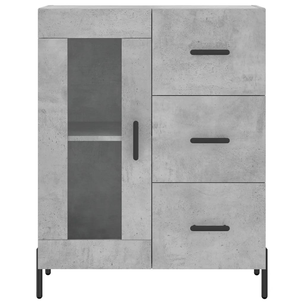 Credenza Grigio Cemento 69,5x34x180 cm in Legno Multistrato 3199949