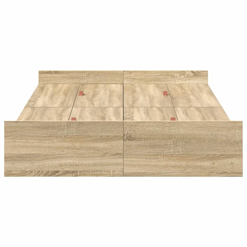Struttura letto con contenitore Rovere Sonoma 120 x 200 cm 3335303