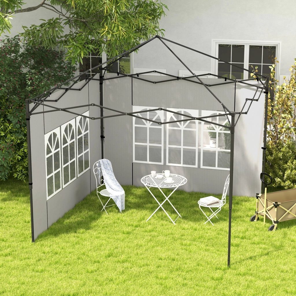 Set 2 Pezzi Pannelli Laterali per Gazebo 3x3 3x6 ¨C Minimal ¨C Bianco