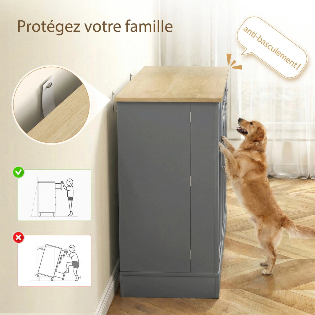 Armadio da cucina ¨C zephmum ¨C grigio 105x40x83