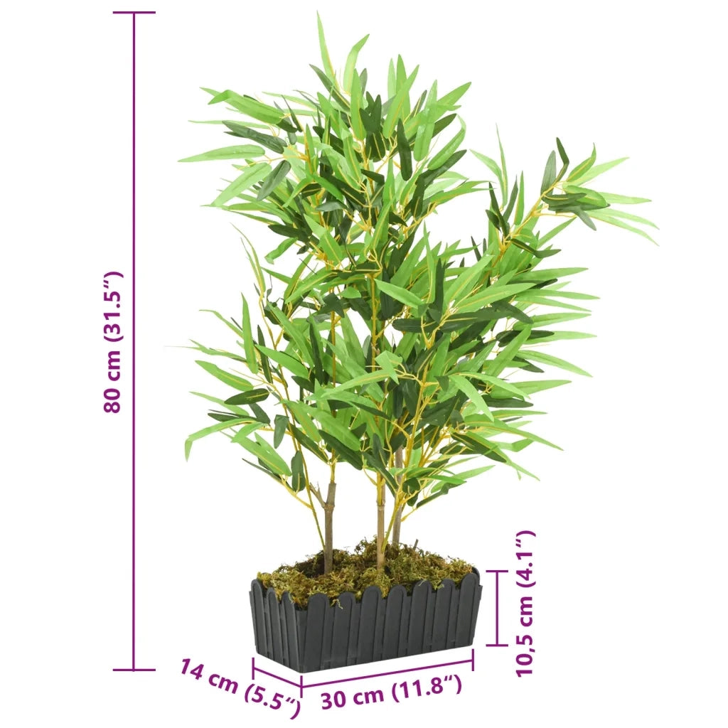 Albero BambÃ¹ Artificiale 500 Foglie 80 cm Verde