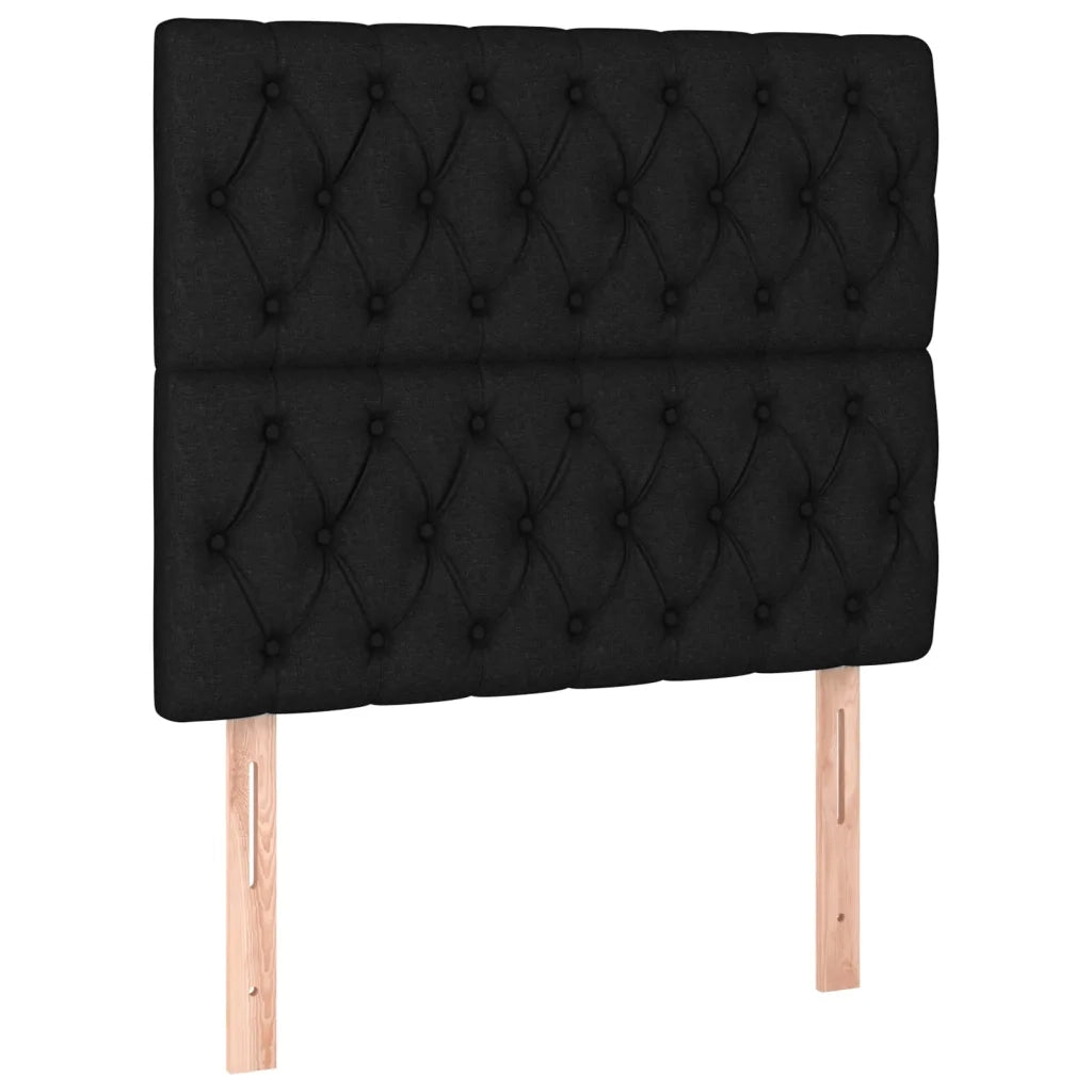Testiera Nera 100x7x118/128 cm Tessuto 3116660
