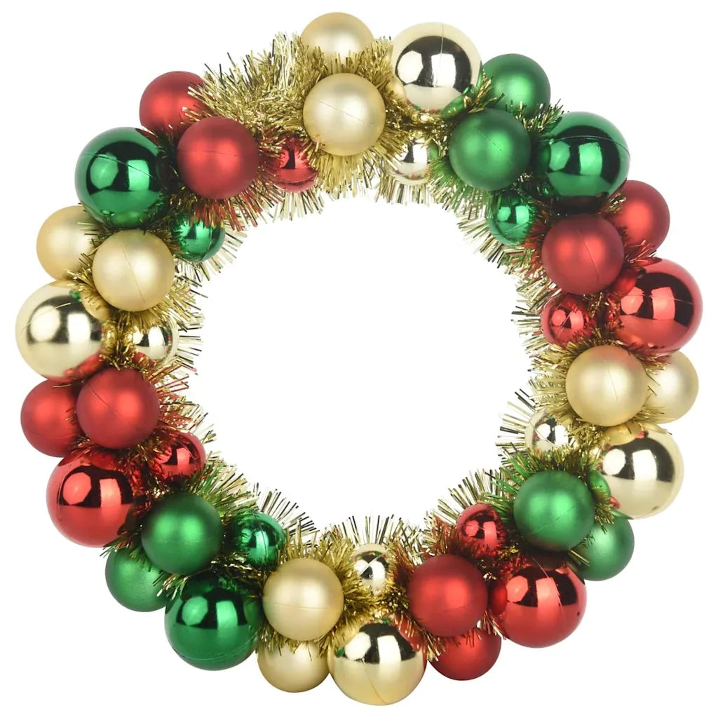 Corone di Palline di Natale 2 pz Multicolore 33 x 33 x 7 cm CFW5439559