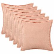 Federa 6 pcs HOUTEN Rosa 50 x 50 cm Bouclé 919127