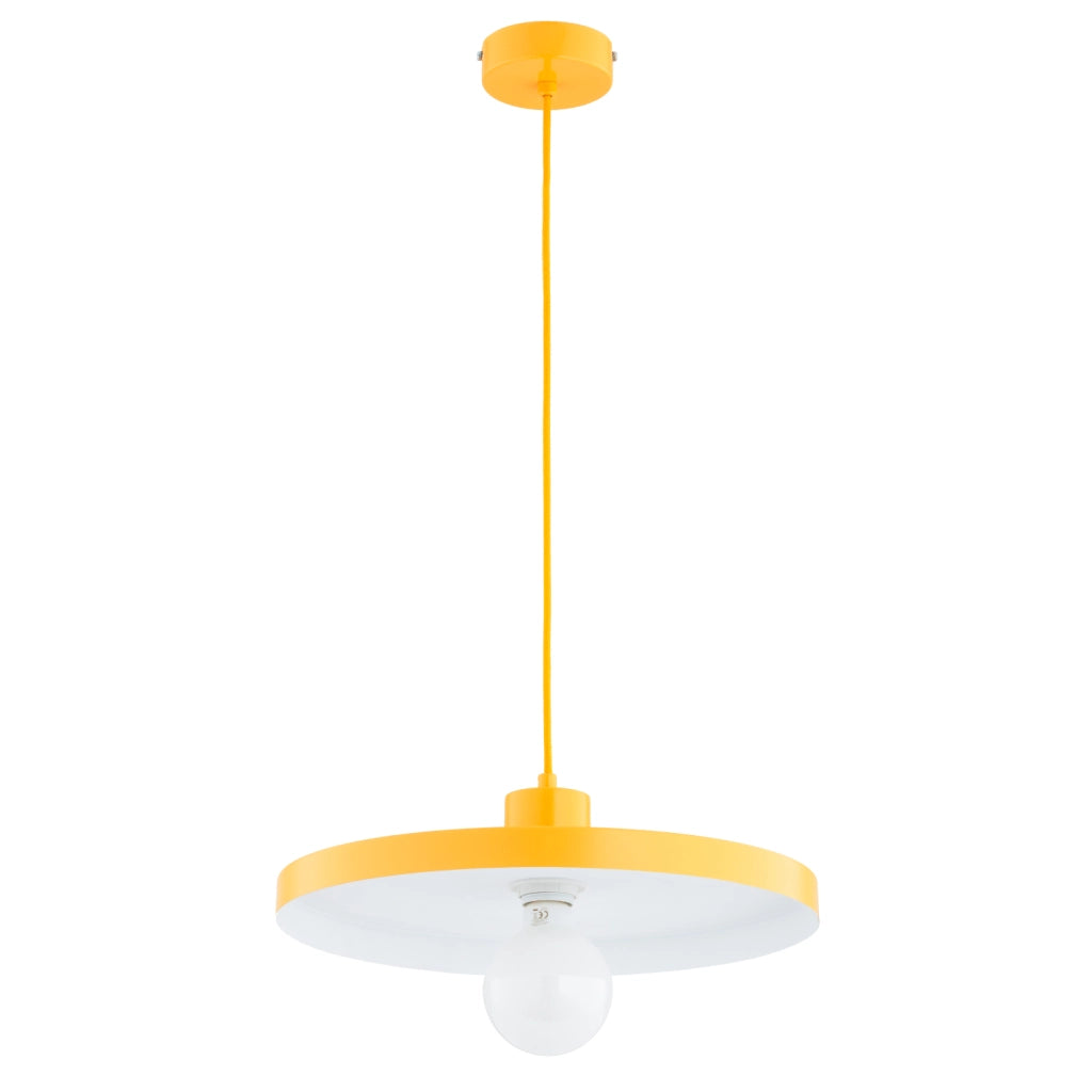Lampada a sospensione loft Eteri giallo/bianco E27 15W Alfa