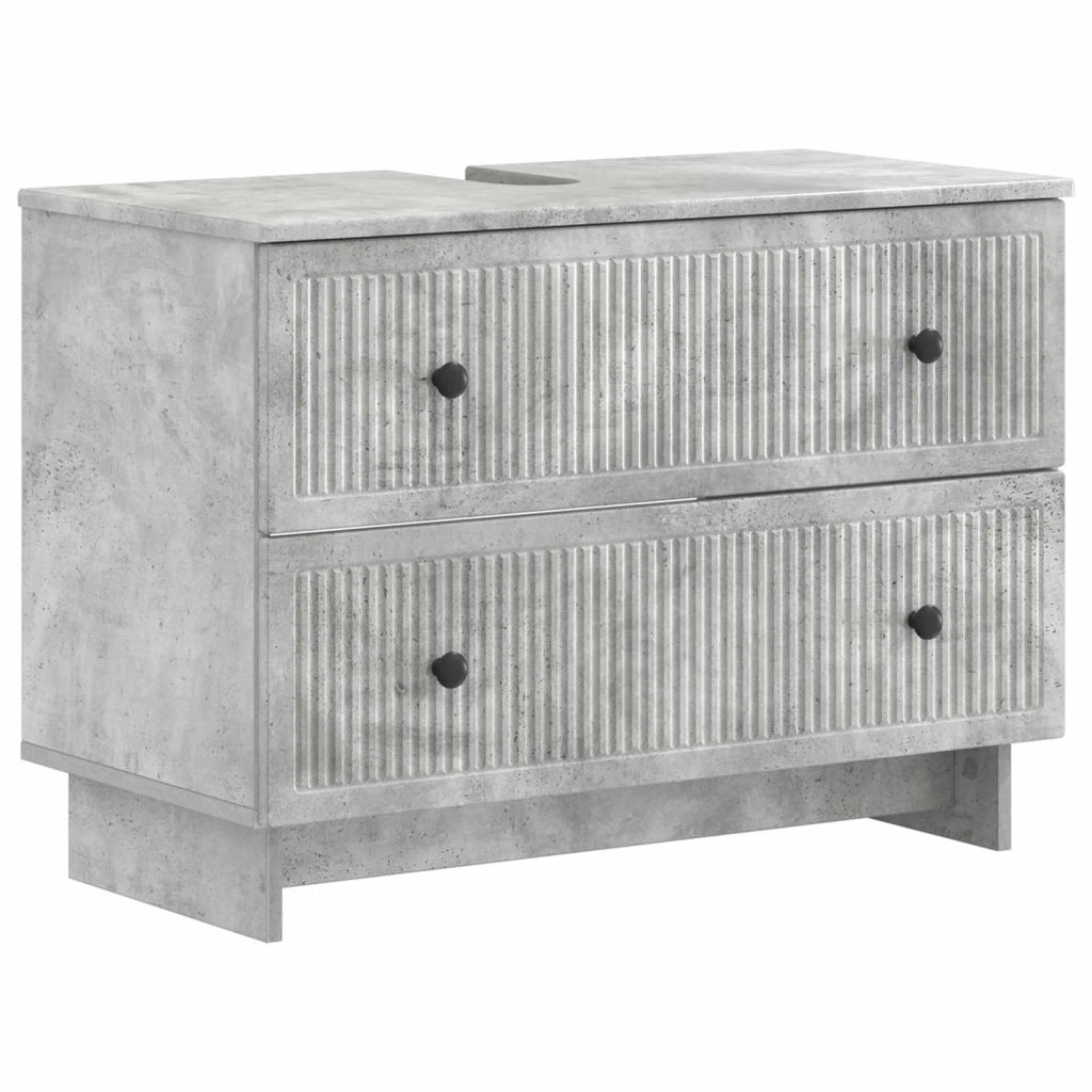 Set di armadietti da bagno in 3 pezzi EDE Grigio Cemento 3417741