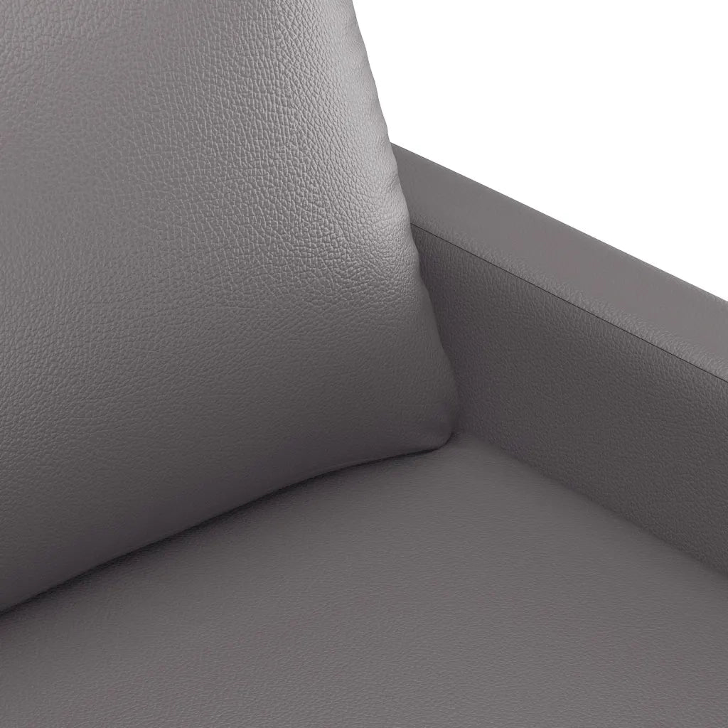 Set di Divani 2 pz con Cuscini Grigio in Similpelle 3201410