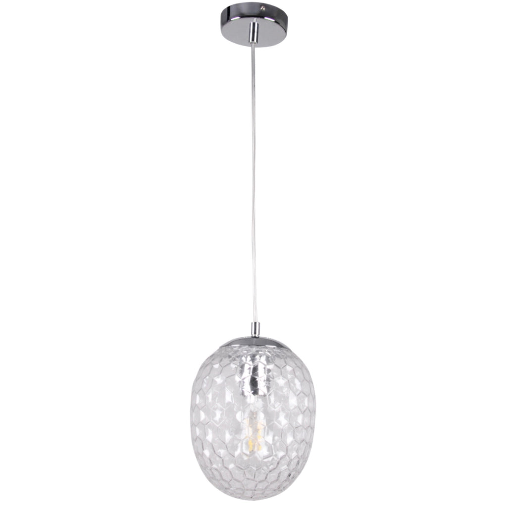 Lampada a sospensione Polux Lora vetro trasparente E27 120cm
