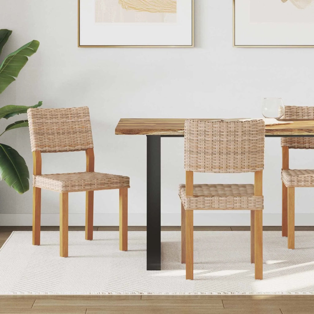 Sedia da pranzo 2 pcs Naturale 46 x 55 x 84 cm Rattan Kubu 42012426