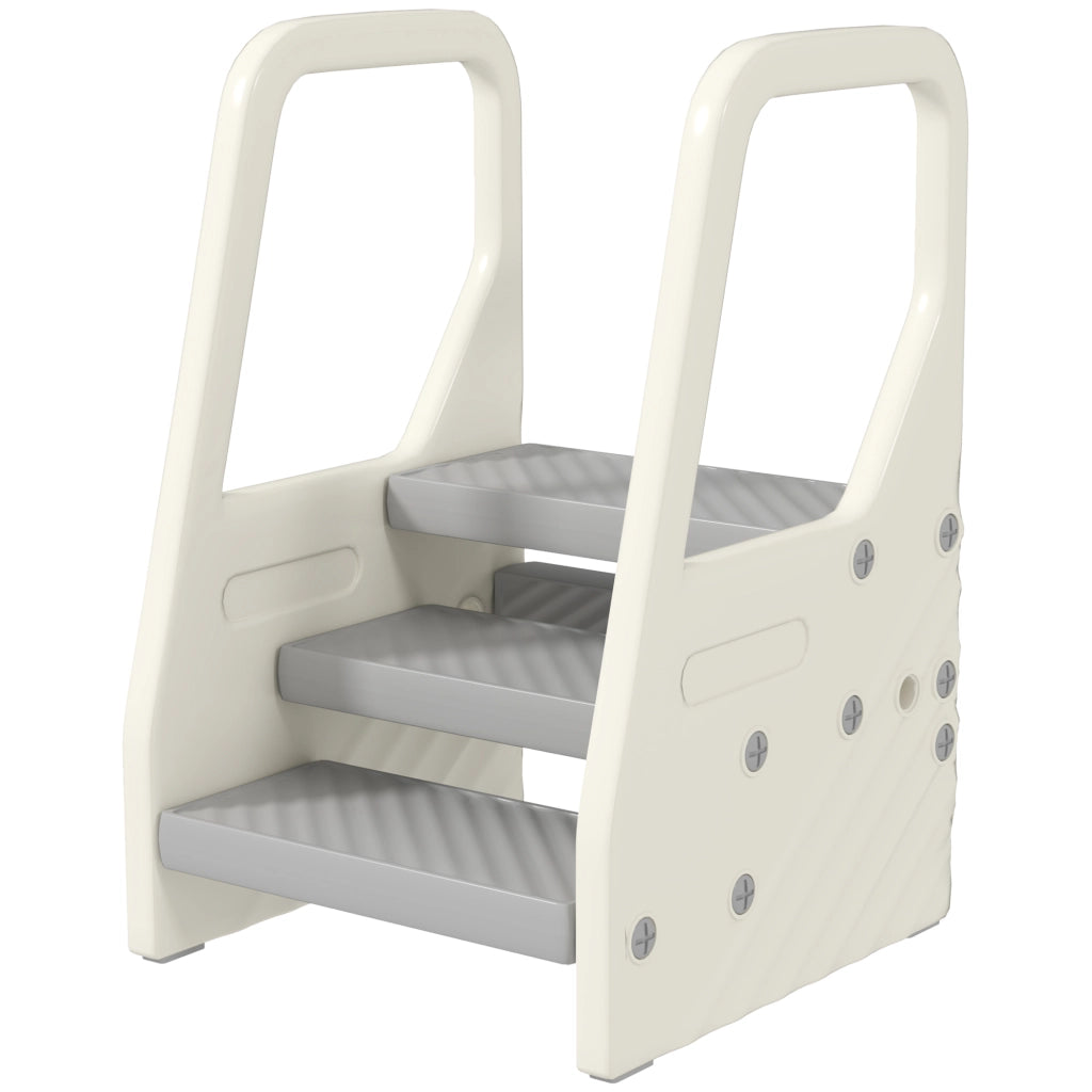 Scalino Bambini ¨C zephmum ¨C Grigio, Plastica, Regolabile 2-3 Gradini