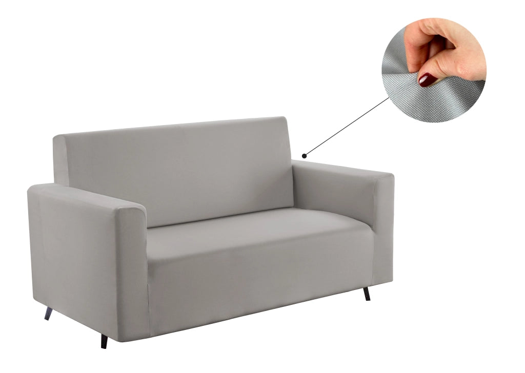 Copridivano E Copri Poltrona Antimacchia Sofà Elasticizzato Modello Magico - Poltrona - Grigio