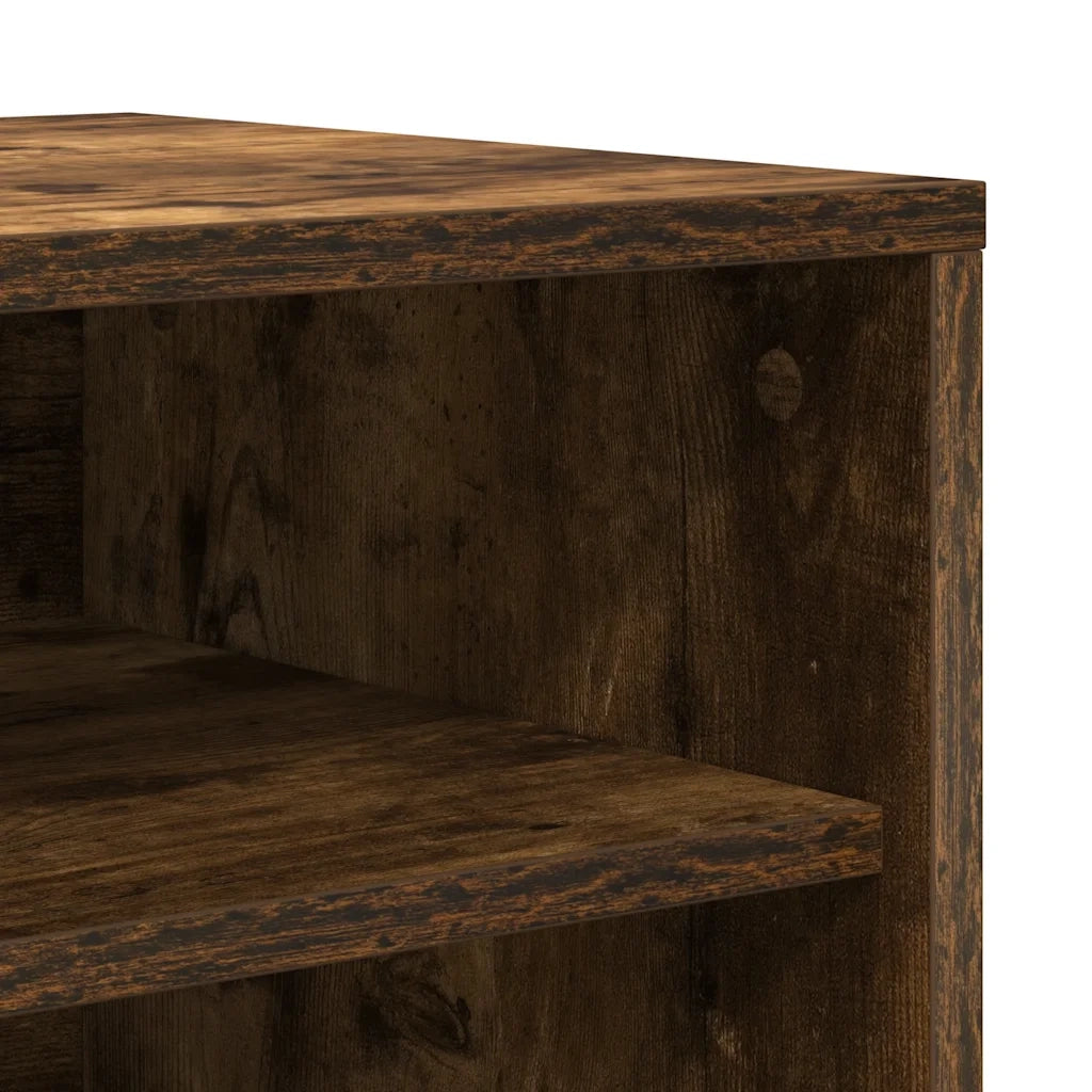Scarpiera-Scaffale per scarpe Rovere Fumo 60x35x70 cm in Legno Multistrato 326444