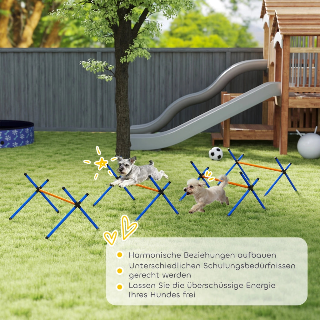 Set Agility per Cani ¨C Xylo ¨C 4 Pezzi con Ostacoli Regolabili e Borsa