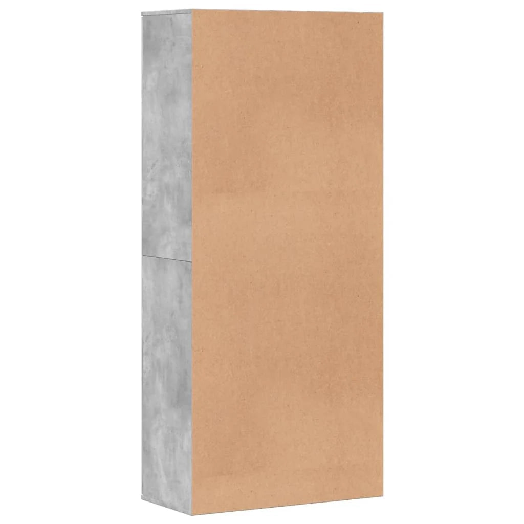 Scarpiera mobile contenitore per scarpe mobile per ingresso/corridoio/soggiorno 80 x 39 x 178 cm legno ingegnerizzato grigio 02_0021856