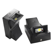 Trade Shop - Applique Doppia Emissione 10 Watt Nero Per Esterno Luce Fredda Calda Ip65 Es04 -