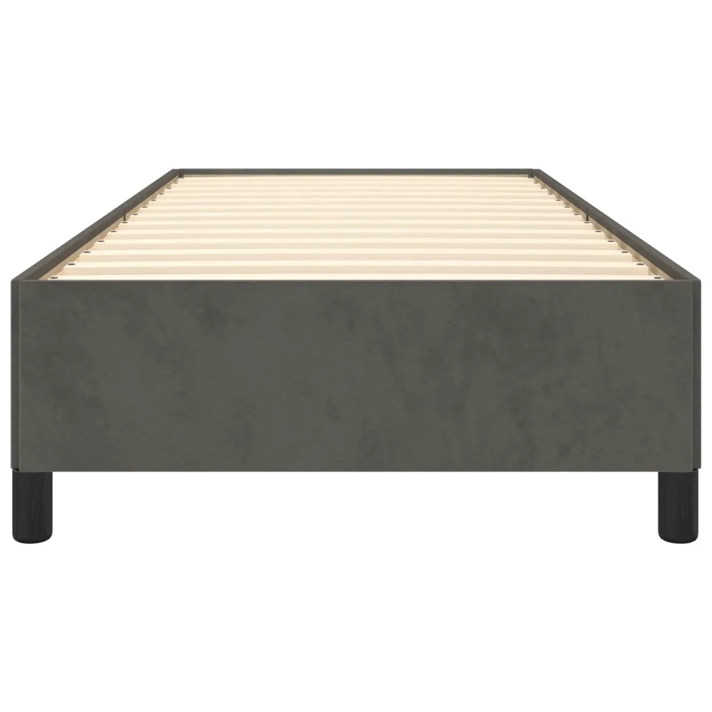 Giroletto senza Materasso Grigio Scuro 80x200 cm Velluto 347289