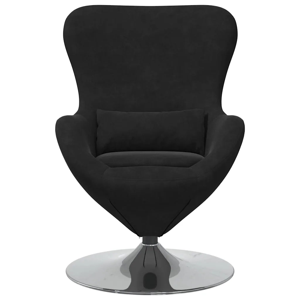 Poltrona | Sedia Relax uovo Nero Velluto