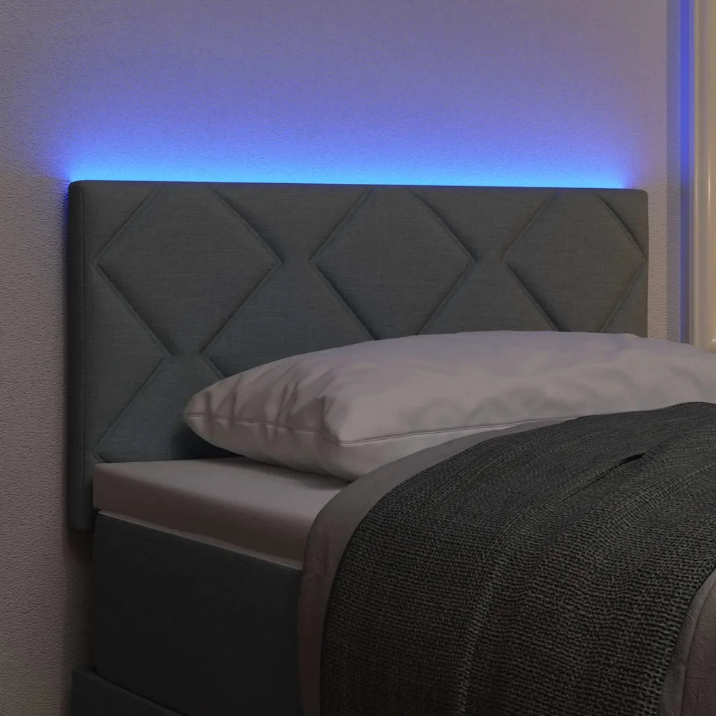 Testiera | Testata LED Grigio chiaro 80 cm Tessuto