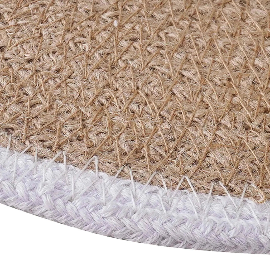Sottobicchieri in juta 12 pz Naturale e Bianco 100% Juta Tossa 42012319
