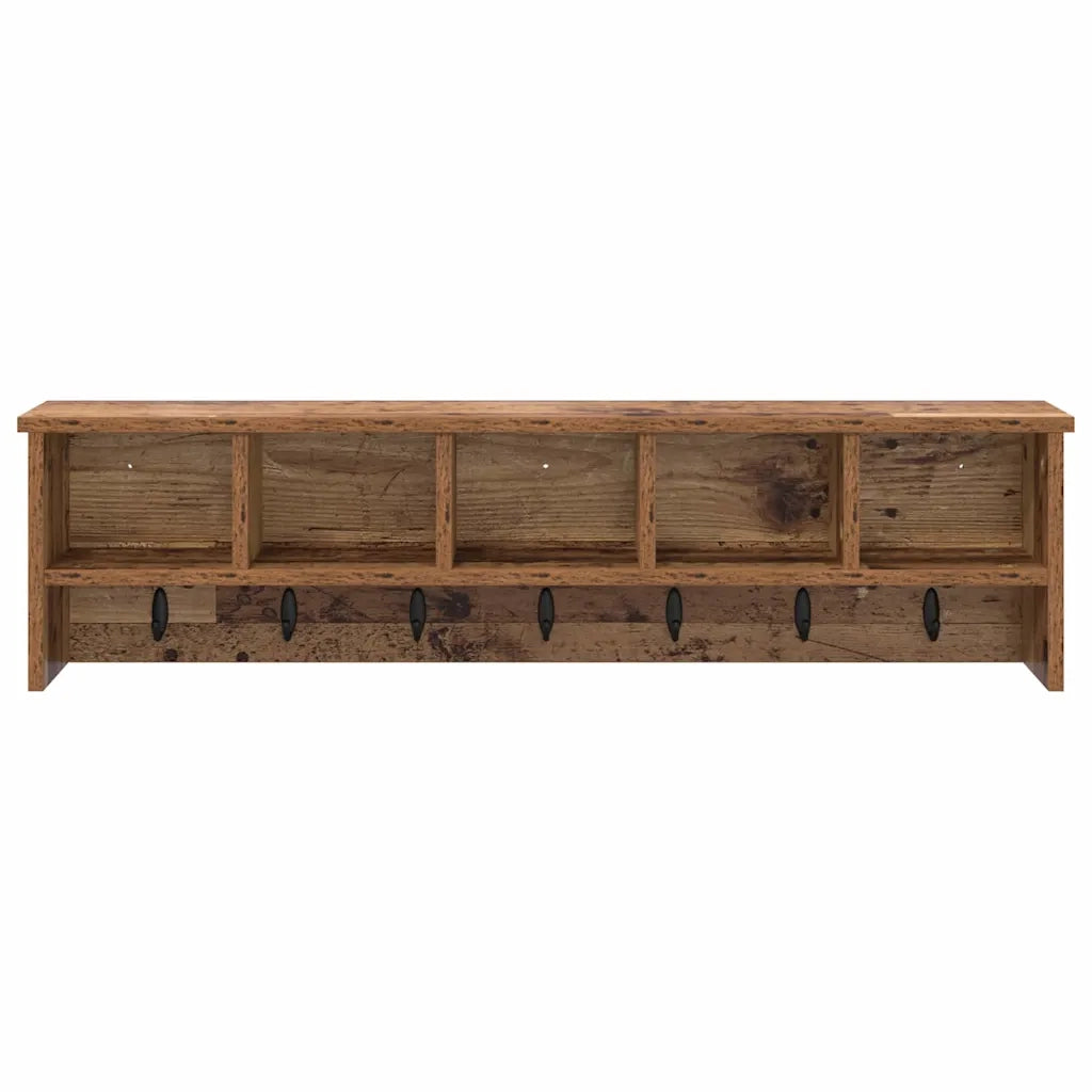 Appendiabiti a muro Legno vecchio 100 x 16 x 26 cm 874329