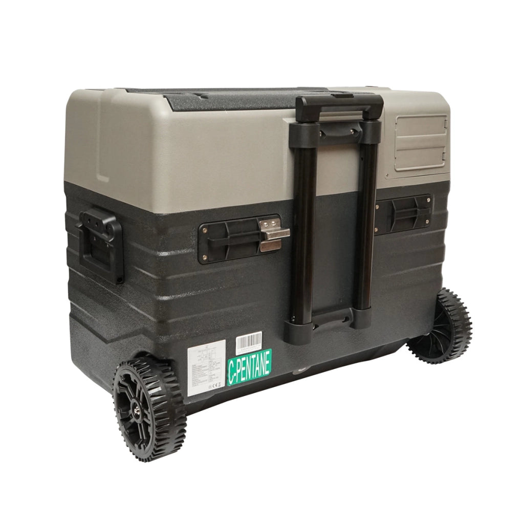 Frigorifero da auto con compressore e ruote tipo trolley 52L 12-24-220V 60W