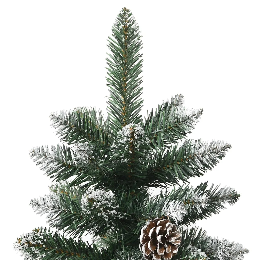 Albero di Natale Artificiale-Albero Natalizio con Base Verde 150 cm PVC 999851