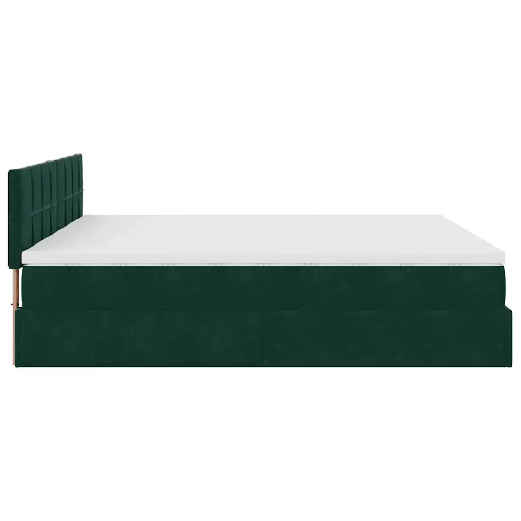 Struttura Letto Pouf con Materassi 200x200 cm Velluto 3312083