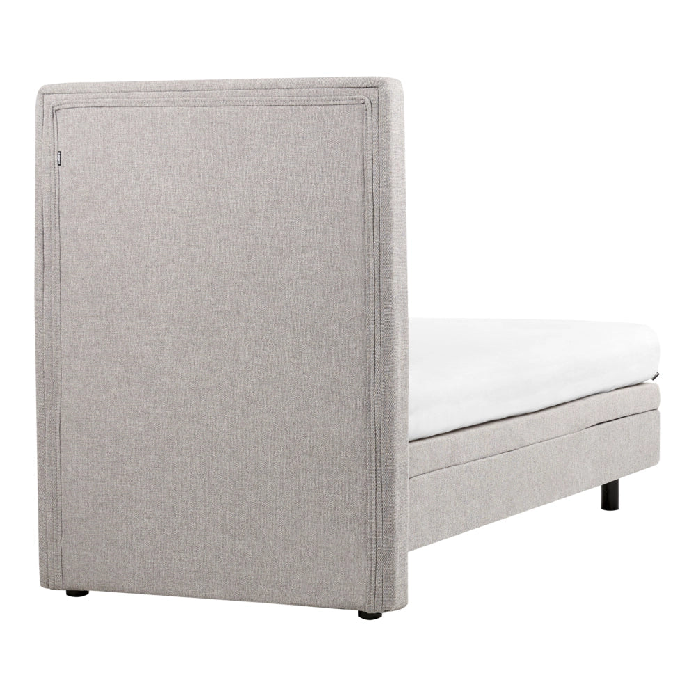 Letto Tessuto Grigio Chiaro Elettrico Regolabile con Telecomando 90 x 200 cm