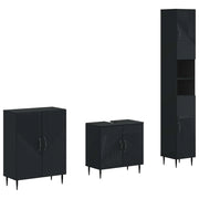 Set di armadietti da bagno in 3 pezzi HAARLEM Nero 3417451