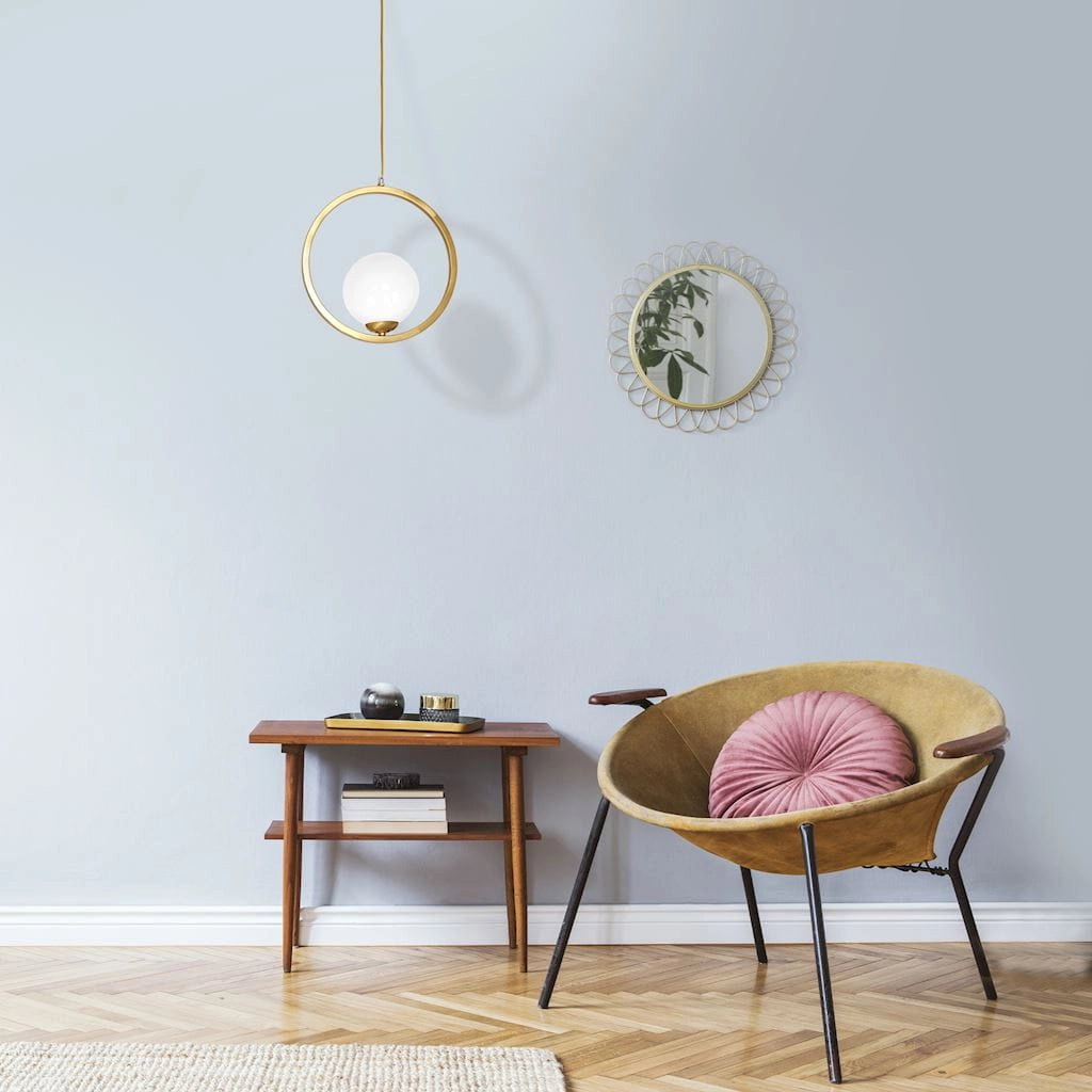 Lampada a sospensione Vienna oro/bianco E14 40W Milagro