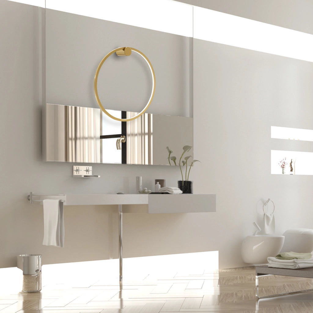 Milagro Saturno applique bagno LED oro Ø50cm 25W IP44