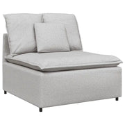 Modulo Centrale Divano Modulare con Cuscini Grigio Nuvola 100cm CFW1924962