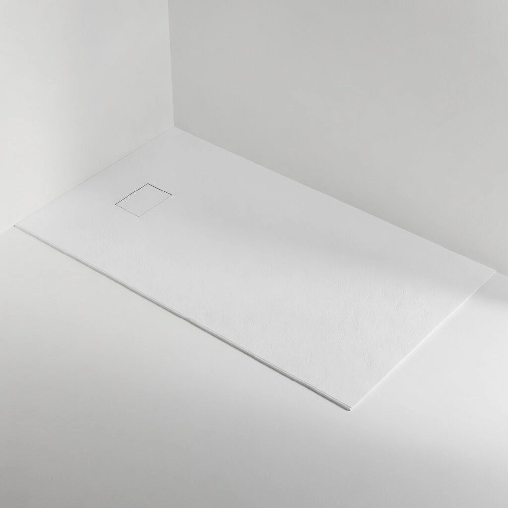 Piatto doccia in resina 70x120 cm SMC effetto pietra colore bianco CUBA