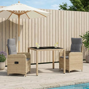 Set da pranzo per esterni 3 pcs Beige e Grigio Chiaro 3422334