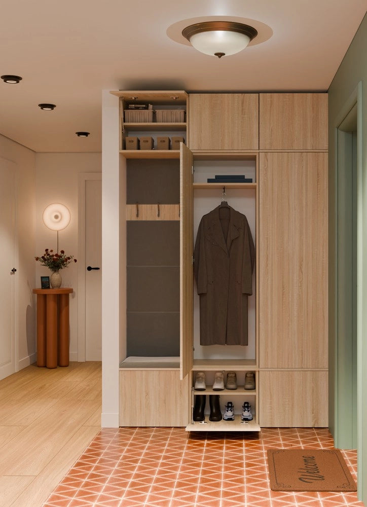 Guardaroba HAGA III/2sz1w rovere sonoma 2x armadio + appendiabiti
