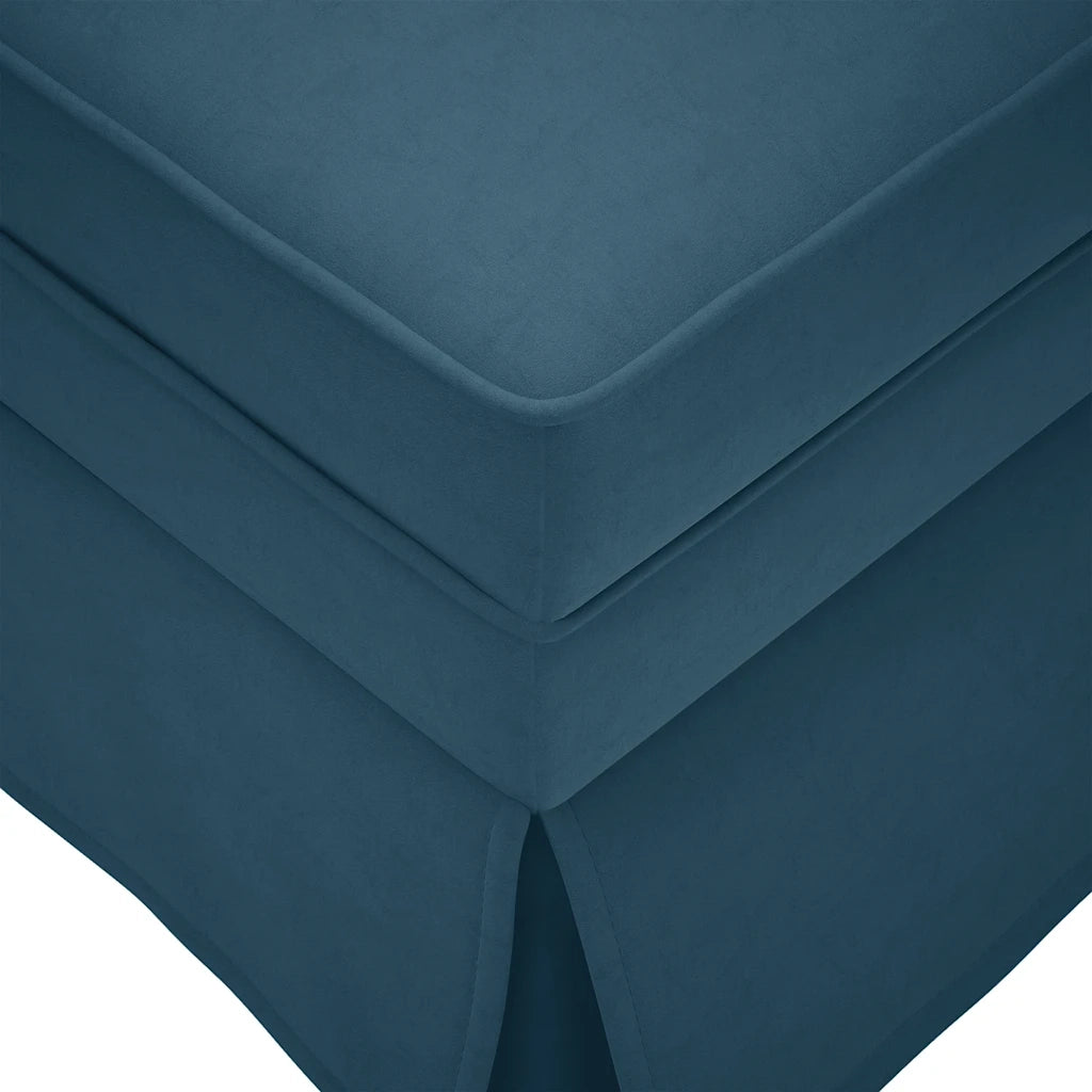 Sdraio con Capezzale e Bracciolo Destro in Velluto Blu 4009781