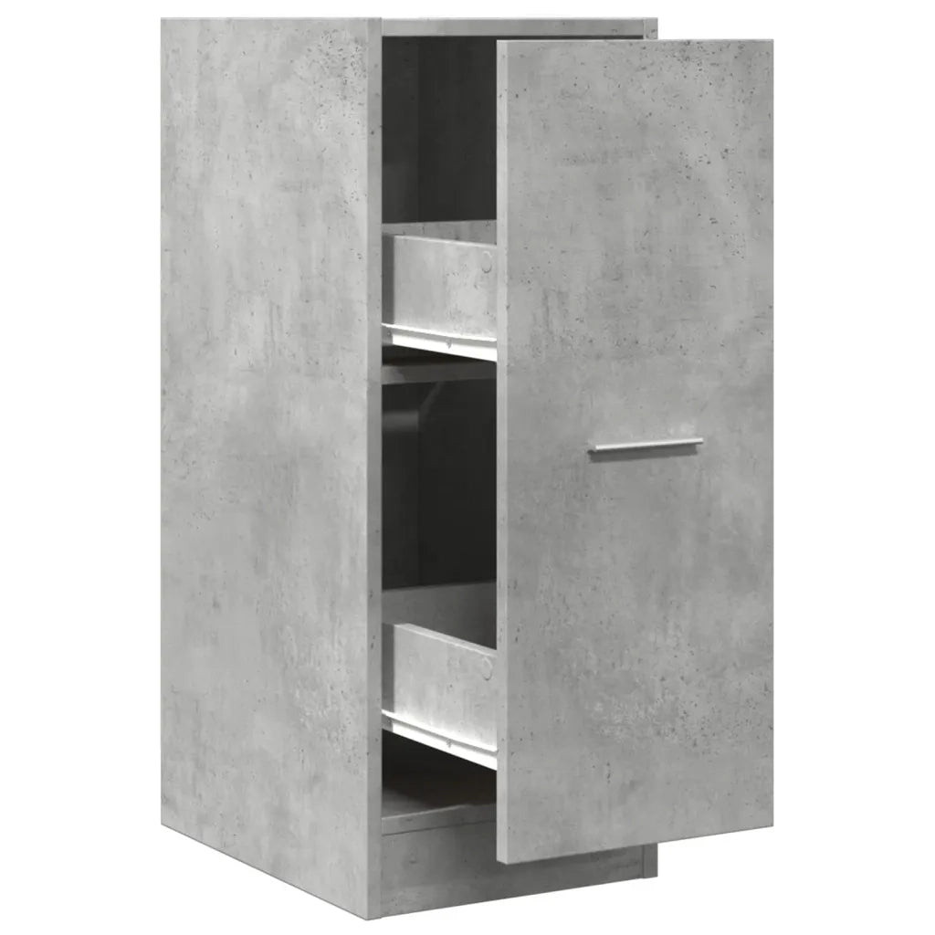 Armadietto da Farmacia Grigio Cemento 30x41x77,5 cm Truciolato