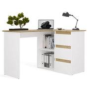 Scrivania NICEA destro artisan bianco per ufficio e studio