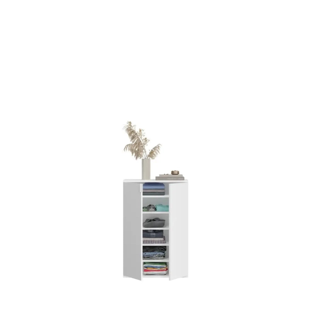 Buffet BODITE – 5 porte – Bianco laccato – Eleganza e massima capacità di stoccaggio