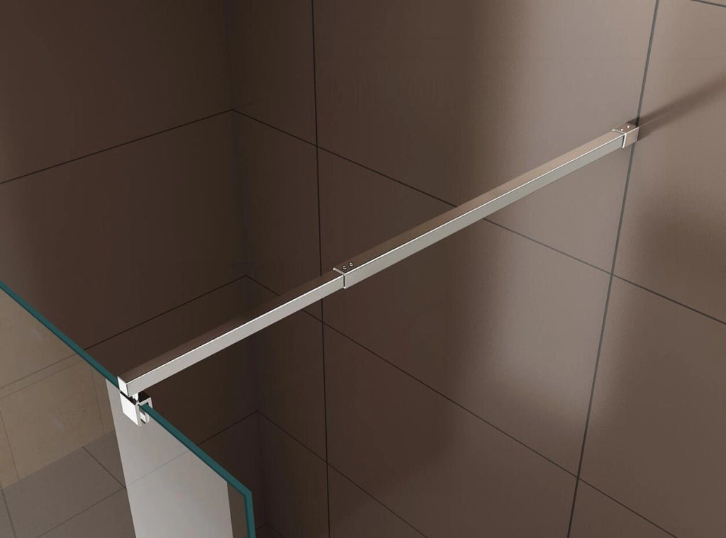 Parete doccia walk in cristallo 8mm trasparente 80cm H 195cm BERNA