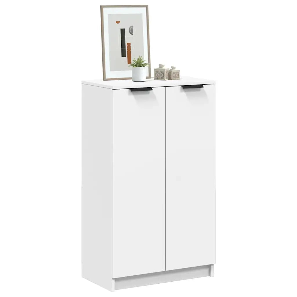Scarpiera Bianca 59x35x100,5 cm in Legno Multistrato 811439