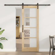 Porta scorrevole ORKDAL Naturale e Nero 73,5 x 198,5 cm 3331847