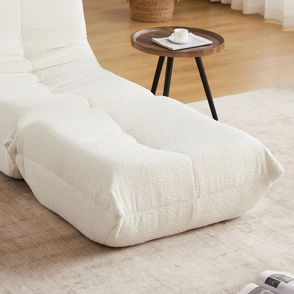 Pouf Divano Chenille ¨C MINIMAL ¨C Beige/Grigio