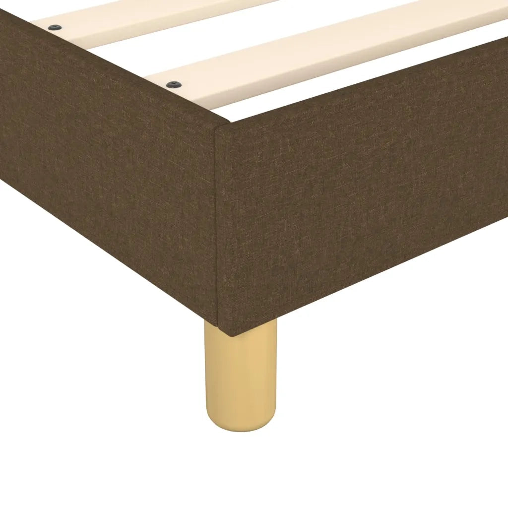 Letto singolo | Letto per adulti | Struttura Letto a Rete a Molle Marrone Scuro 90x190 cm Tessuto