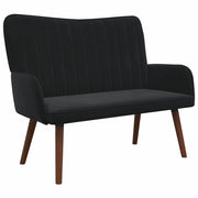 Divano | Divano da soggiorno | Sofa a Due Posti Nero 115 x 61 x 87 cm Velluto
