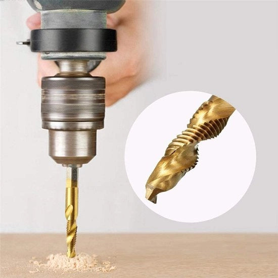 Set di Forbici a Cinque Viti con Rivestimento di Titanio - 6 Pacchi - Combinazione Metrica - M3-M10 - Attrezzatura di Alta Qualità