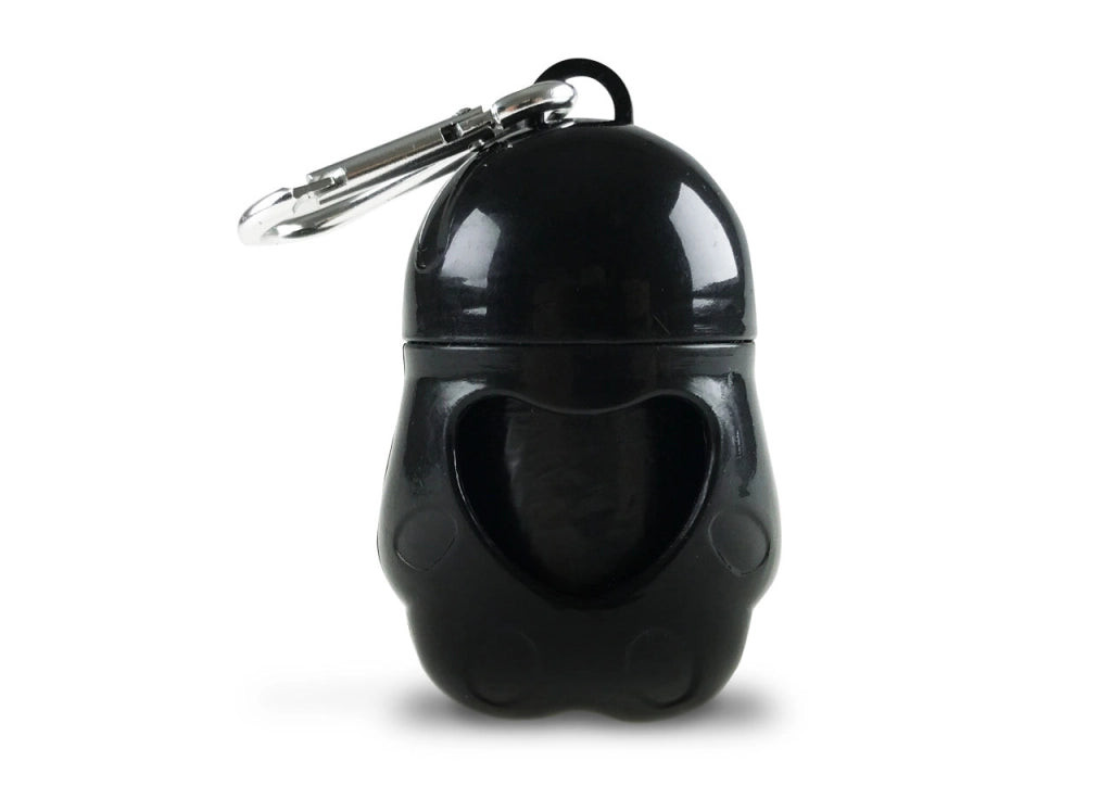 Portasacchetti Con Moschettone Modello Pou Comprensivo Di Venti Sacchetti - Portasacchetti - Nero